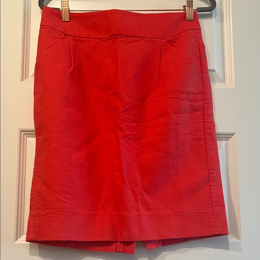 J. Crew Vibrant Red Pencil Skirt